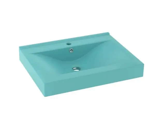vidaXL lavabo de lujo con grifo cerámica 60×46 cm verde claro | Brico Depôt Soddisfatti O Rimborsati