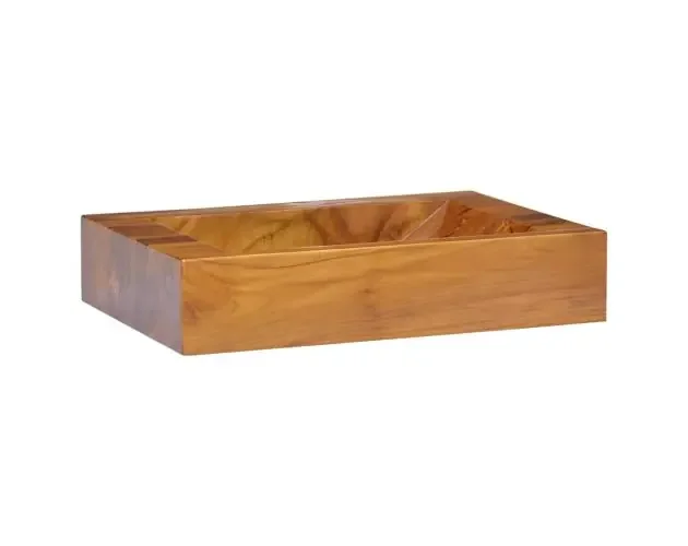 vidaXL lavabo de madera maciza de teca 50x35x10 cm | Brico Depôt Spedizione Espresso