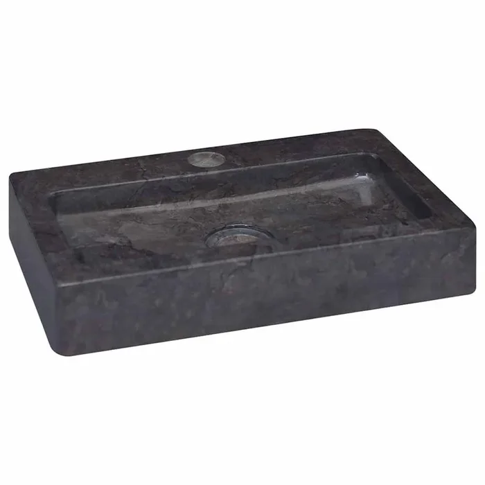 vidaXL Lavabo de pared mármol crema 38x24x6,5 cm (2)