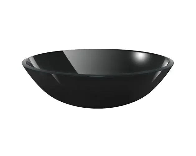 vidaXL lavabo de vidrio templado negro 42 cm | Brico Depôt Pagamento Sicuro