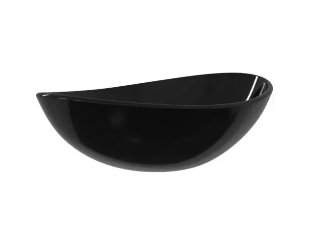 vidaXL lavabo de vidrio templado negro 54,5x35x15,5 cm | Brico Depôt Occasione Imperdibile