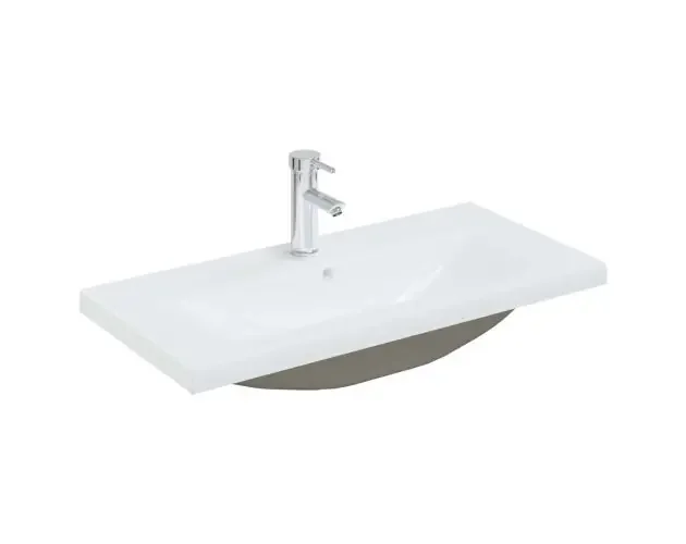vidaXL lavabo empotrado con grifo cerámica blanco 81x39x18 cm | Brico Depôt All’Ingrosso