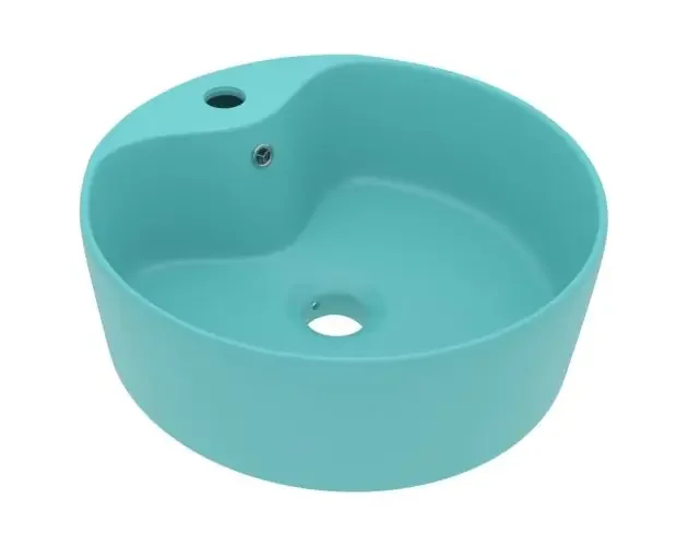 vidaXL lavabo lujo con rebosadero cerámica verde claro mate 36×13 cm | Brico Depôt Nuovo Arrivo