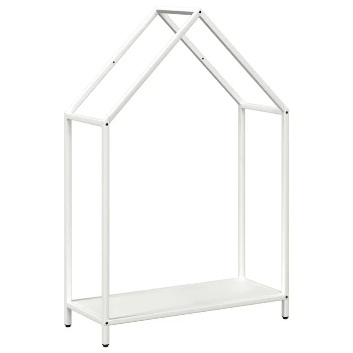 vidaXL Leñero blanco 60x25x90 cm Acero laminado en frío