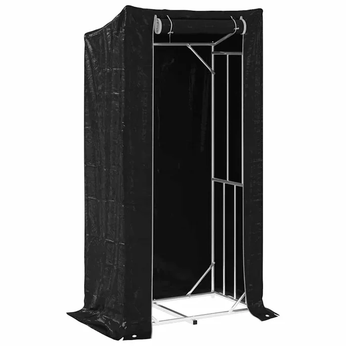 vidaXL Leñero cubierta lluvia 100x60x200 cm acero galvanizado