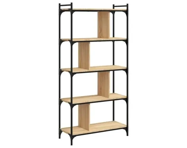 vidaXL librería 5 estantes madera ingeniería roble sonoma 76x32x158 cm | Brico Depôt Vendita Finale