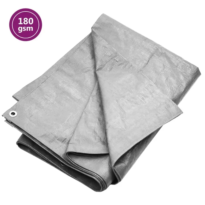 vidaXL Lona HDPE gris 180 g/m² 6×10 m