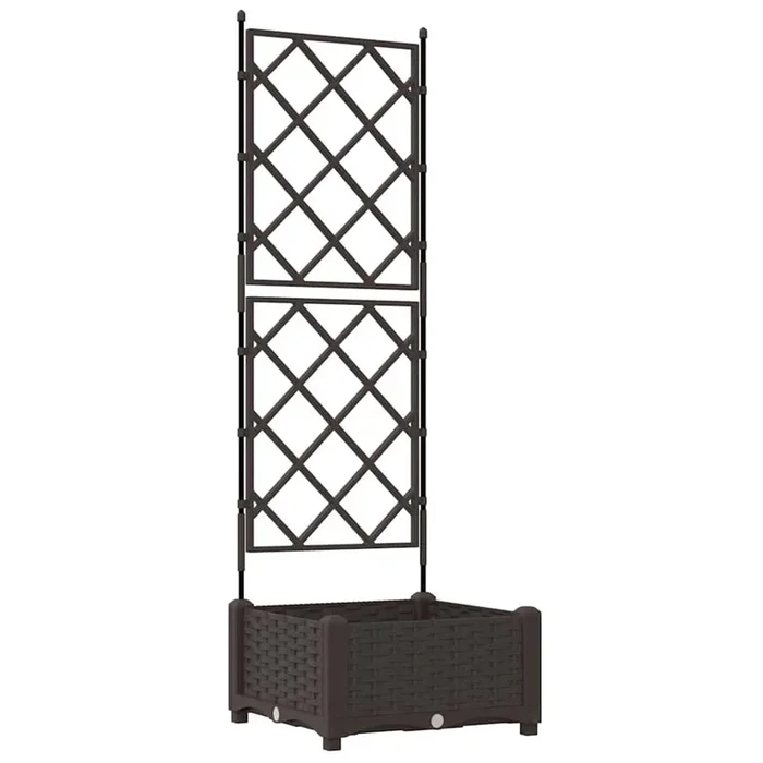 vidaXL Maceta de jardín con enrejado 5 pcs Marrón 120 x 120 x 125.5 cm