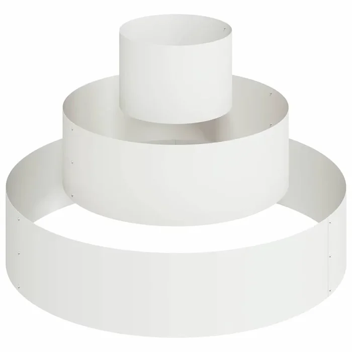 vidaXL Maceta para Jardín Blanco 90 x 90 x 20 cm Acero