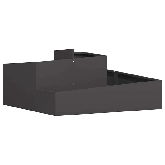 vidaXL Maceta para Jardín Negro 100 x 100 x 50 cm Acero