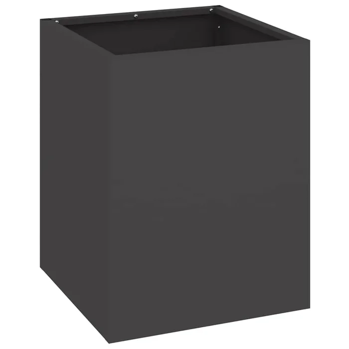 vidaXL Maceta para Jardín Negro 32 x 32 x 40 cm Acero laminado en frío