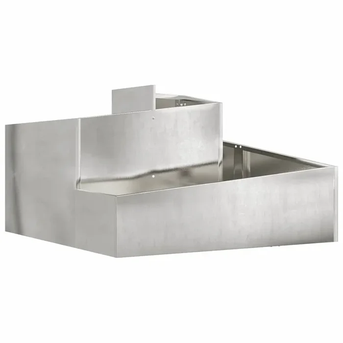 vidaXL Maceta para Jardín Plateado 80 x 80 x 50 cm Acero inoxidable