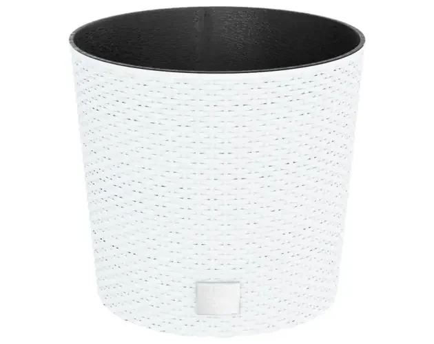 vidaXL macetero con interior extraíble pp ratán blanco 15/15,3 l | Brico Depôt Prezzo Scontato