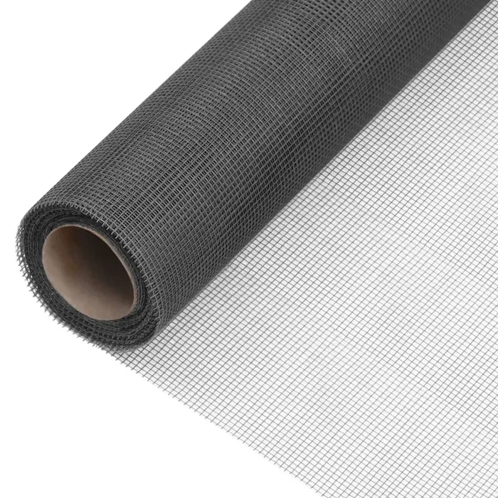 vidaXL Malla mosquitera de fibra de vidrio negra 60×500 cm