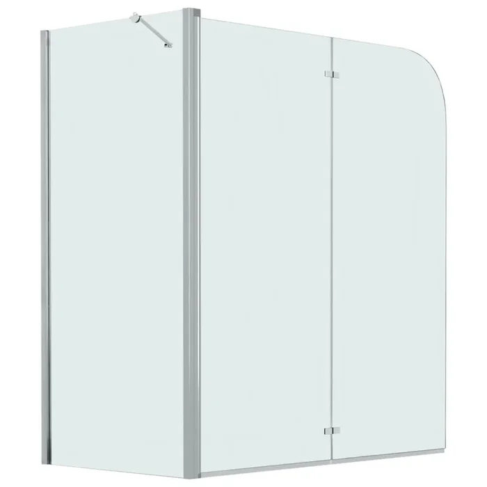 vidaXL Mampara de ducha plegable ESG 120x68x130 cm