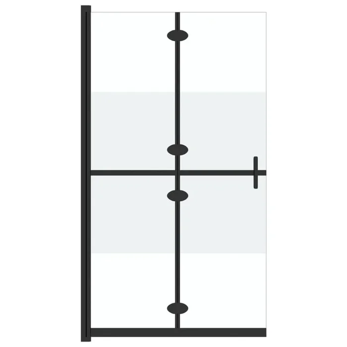 vidaXL Mampara de ducha plegable vidrio ESG medio esmerilado 100x190cm