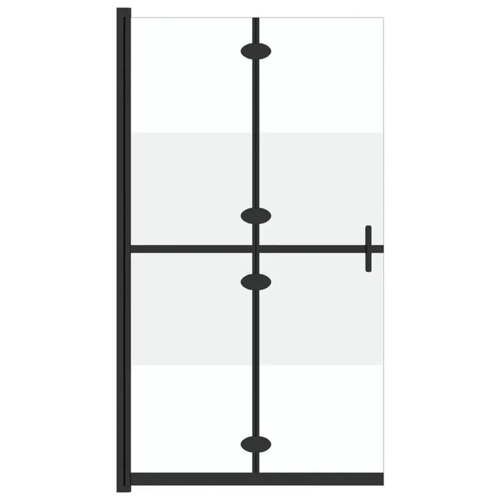 vidaXL Mampara de ducha plegable vidrio ESG medio esmerilado 80×190 cm