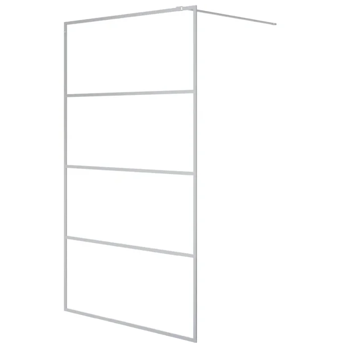 vidaXL Mampara de ducha vidrio ESG transparente plateado 115×195 cm