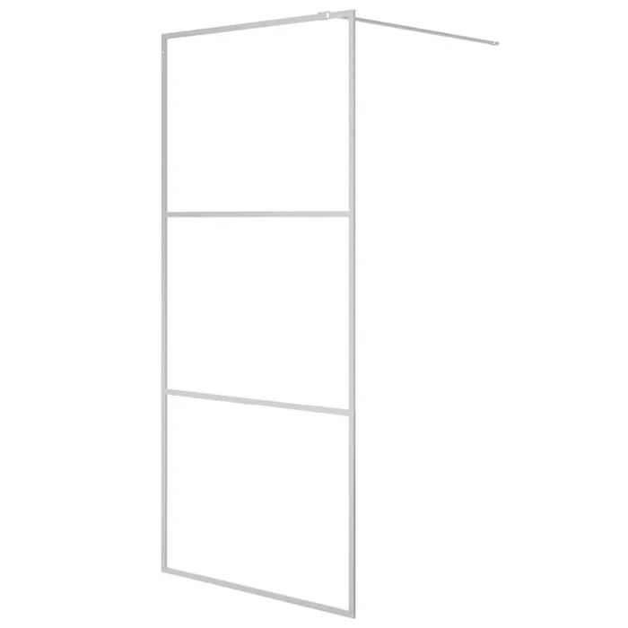 vidaXL Mampara de ducha vidrio ESG transparente plateado 90×195 cm