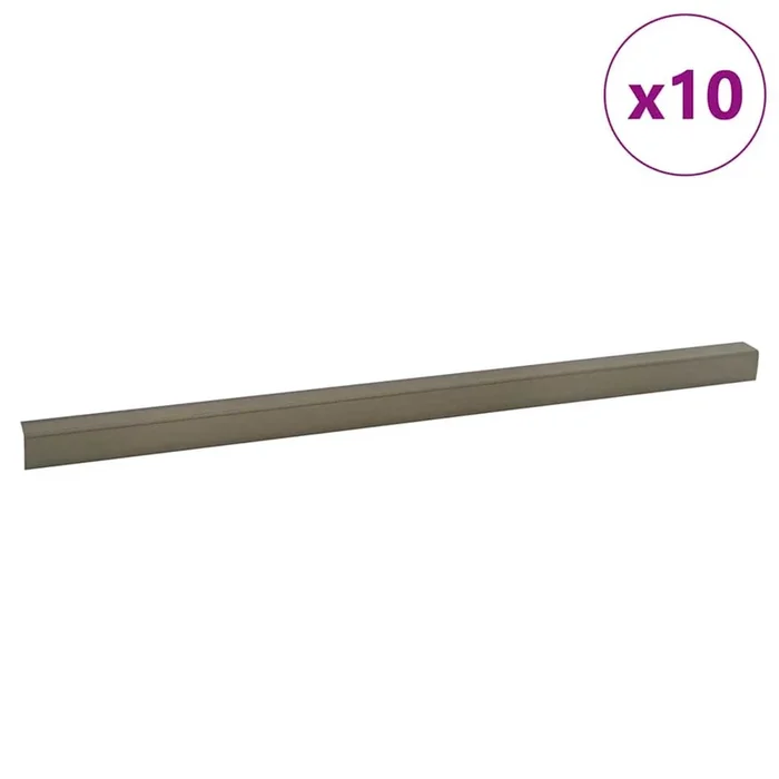 vidaXL Mamperlanes 10 pcs champán 67 cm Aluminio (2)