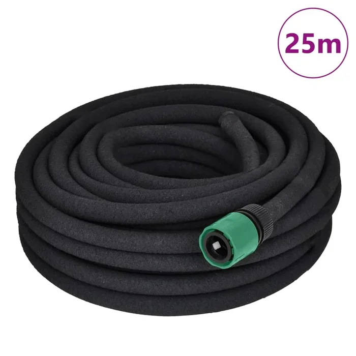 vidaXL Manguera porosa para jardín caucho negro 16 mm 10 m