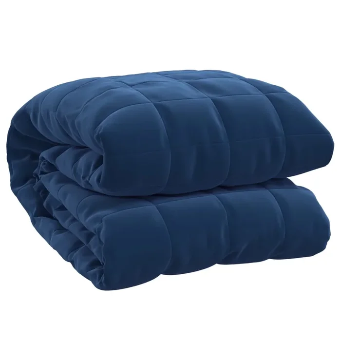 vidaXL Manta con peso tela azul 122×183 cm 9 kg