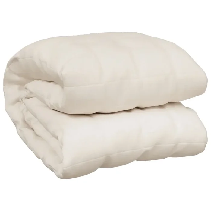 vidaXL Manta con peso tela color crema claro 140×200 cm 10 kg