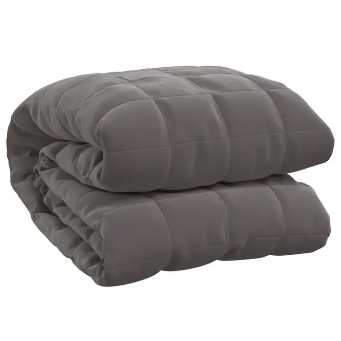 vidaXL Manta con peso tela gris 150×200 cm 11 kg