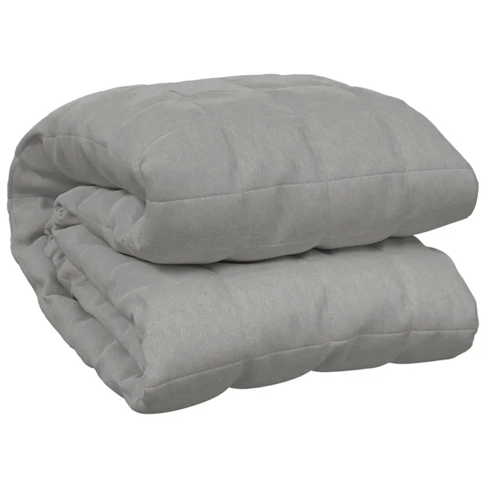 vidaXL Manta con peso tela gris 152×203 cm 11 kg (2)