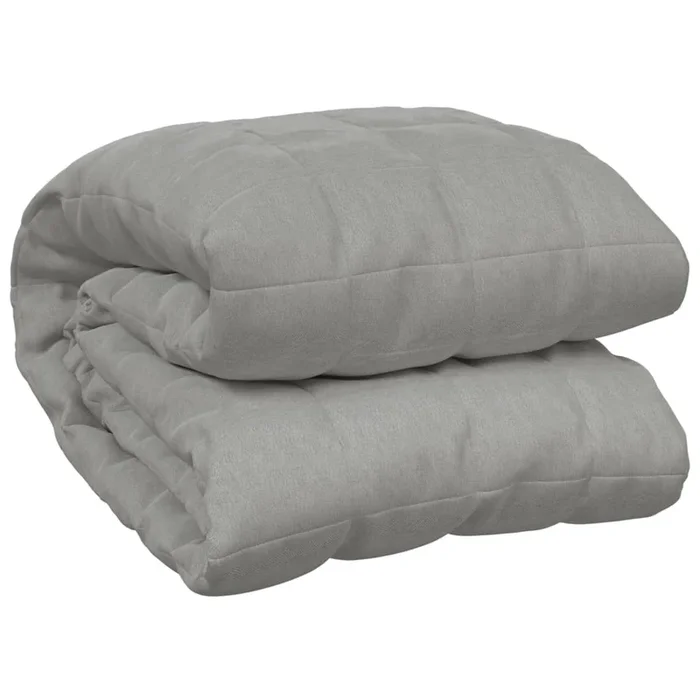 vidaXL Manta con peso tela gris 235×290 cm 15 kg (2)