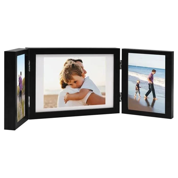 vidaXL Marco de foto collage triple negro 28×18 cm+2x(13×18 cm)