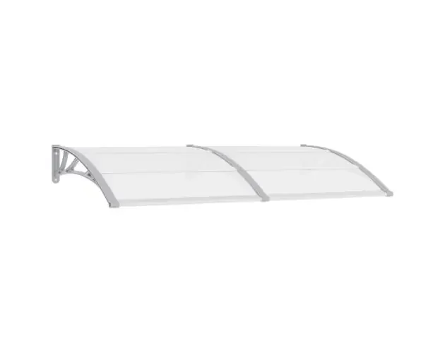 vidaXL marquesina para puerta pc gris y transparente 200×75 cm | Brico Depôt Super Prezzo