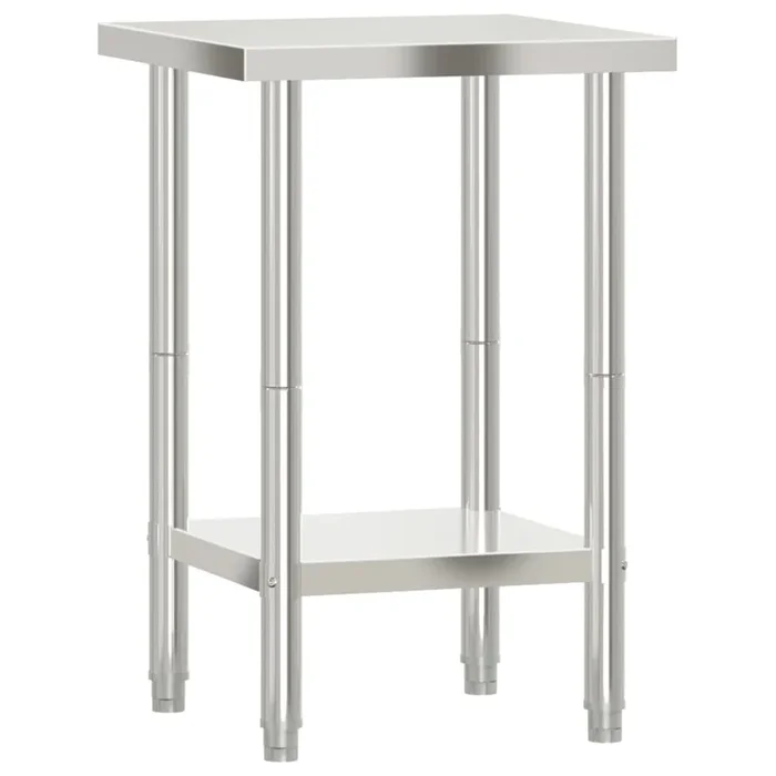 vidaXL Mesa de trabajo de cocina acero inoxidable 55x55x85 cm