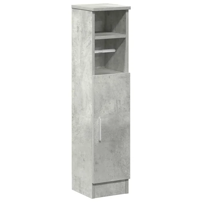 vidaXL Mueble de baño con portarrollos gris hormigón 20,5x22x90 cm