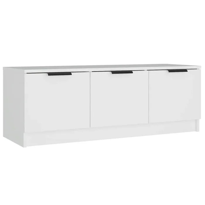 vidaXL Mueble de TV madera contrachapada blanco 102x35x36,5 cm