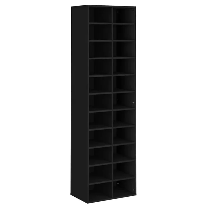 vidaXL Mueble zapatero de madera contrachapada negro 54x34x183 cm