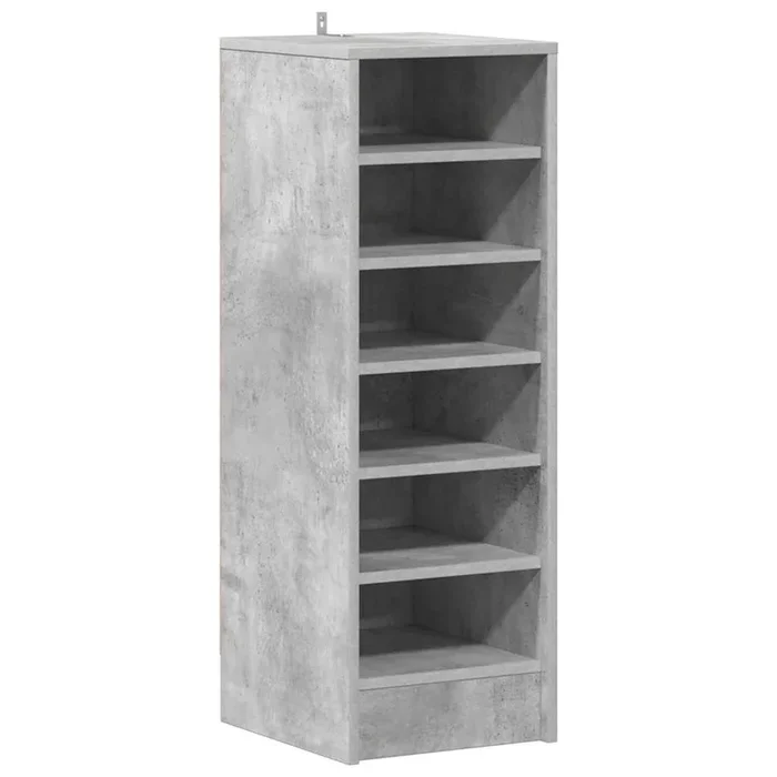 vidaXL Mueble zapatero madera contrachapada gris hormigón 31,5x35x90cm