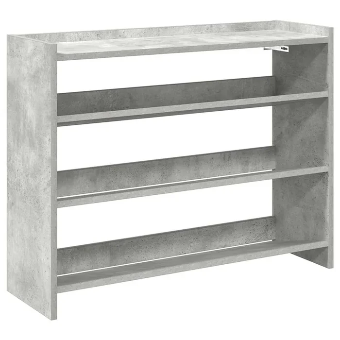 vidaXL Mueble zapatero madera contrachapada gris hormigón 80x25x62 cm