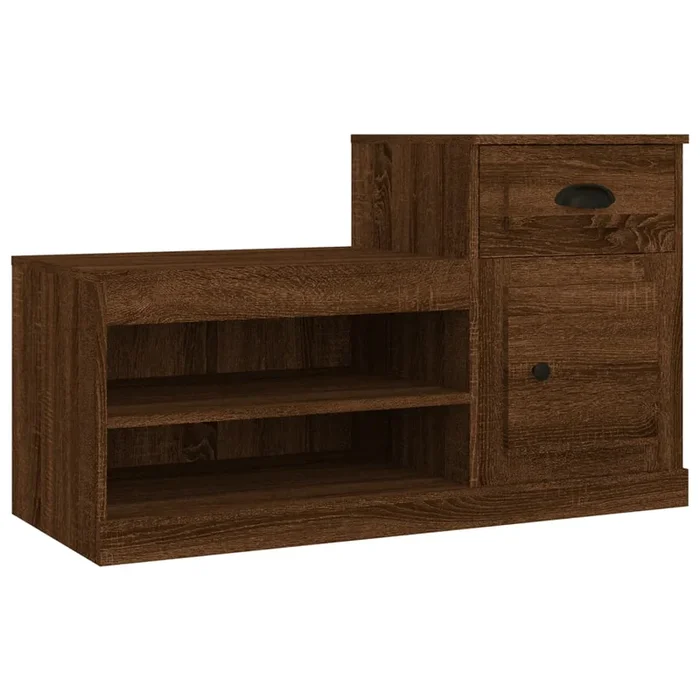 vidaXL Mueble zapatero madera contrachapada roble marrón 100x42x60 cm