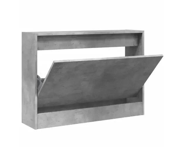 vidaXL mueble zapatero madera de ingeniería gris hormigón 80x21x57 cm | Brico Depôt Super Prezzo