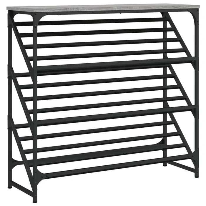 vidaXL Mueble zapatero madera de ingeniería gris Sonoma 90x30x85 cm