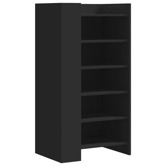 vidaXL Mueble zapatero madera de ingeniería negro 52×37,5×100 cm