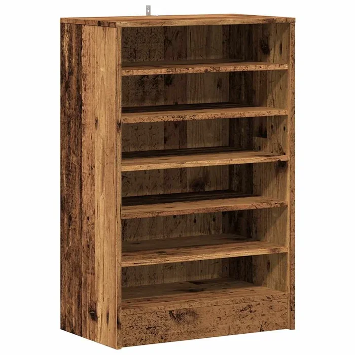 vidaXL Mueble zapatero madera ingeniería madera envejecida 60x35x92 cm (2)