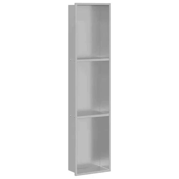 vidaXL Nichos de Ducha Plateado 90 x 20 x 9.5 cm Acero inoxidable