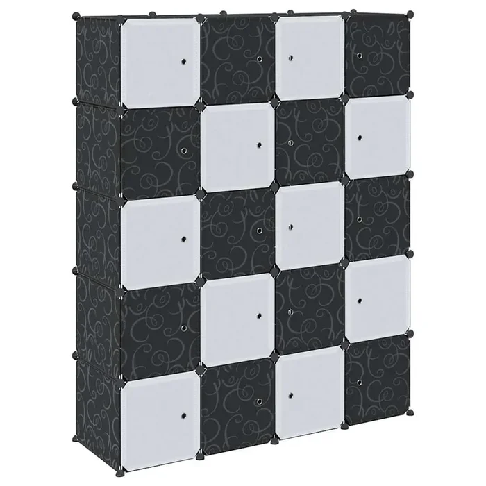 vidaXL Organizador de cubos almacenamiento 20 cubos varillas colgar PP