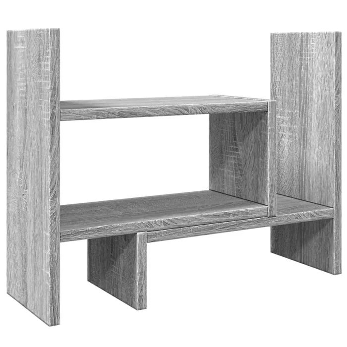 vidaXL Organizador escritorio madera ingeniería gris 38,5x17x39 cm