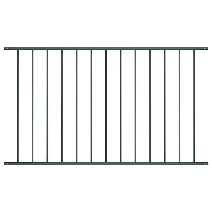 vidaXL Panel de valla de acero con recubrimiento en polvo, 1,63 x 0,75 m, antracita