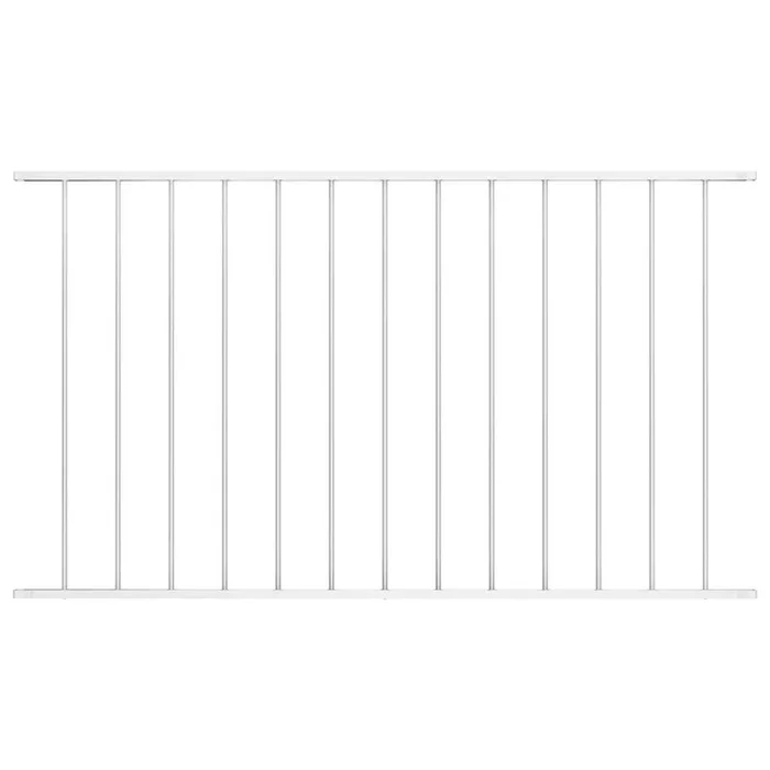 vidaXL Panel de valla de acero con recubrimiento en polvo, 1,63 x 0,75 m, blanco