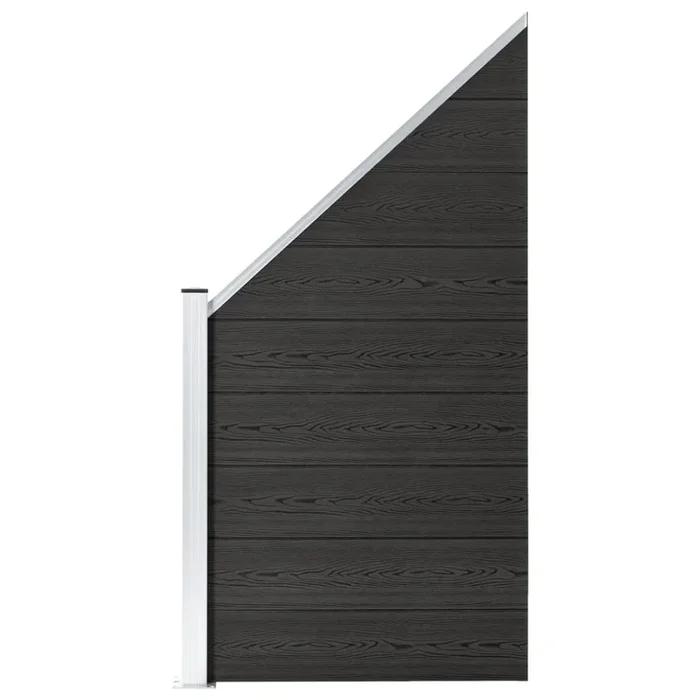 vidaXL Panel de valla WPC gris 95x(105-180) cm
