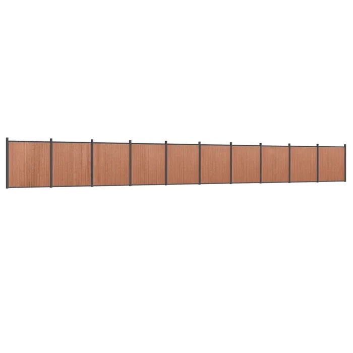 vidaXL Panel de valla WPC marrón 1737×186 cm
